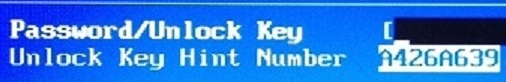 unlock key hint number dell